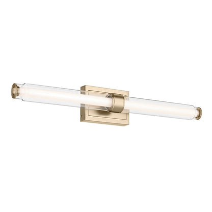 Kichler Laurene 2 Light Linear Bath Large, Champagne Bronze/Clear - 55239CPZLED