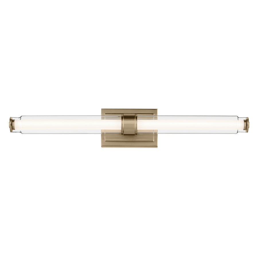 Kichler Laurene 2 Light Linear Bath Large, Champagne Bronze/Clear