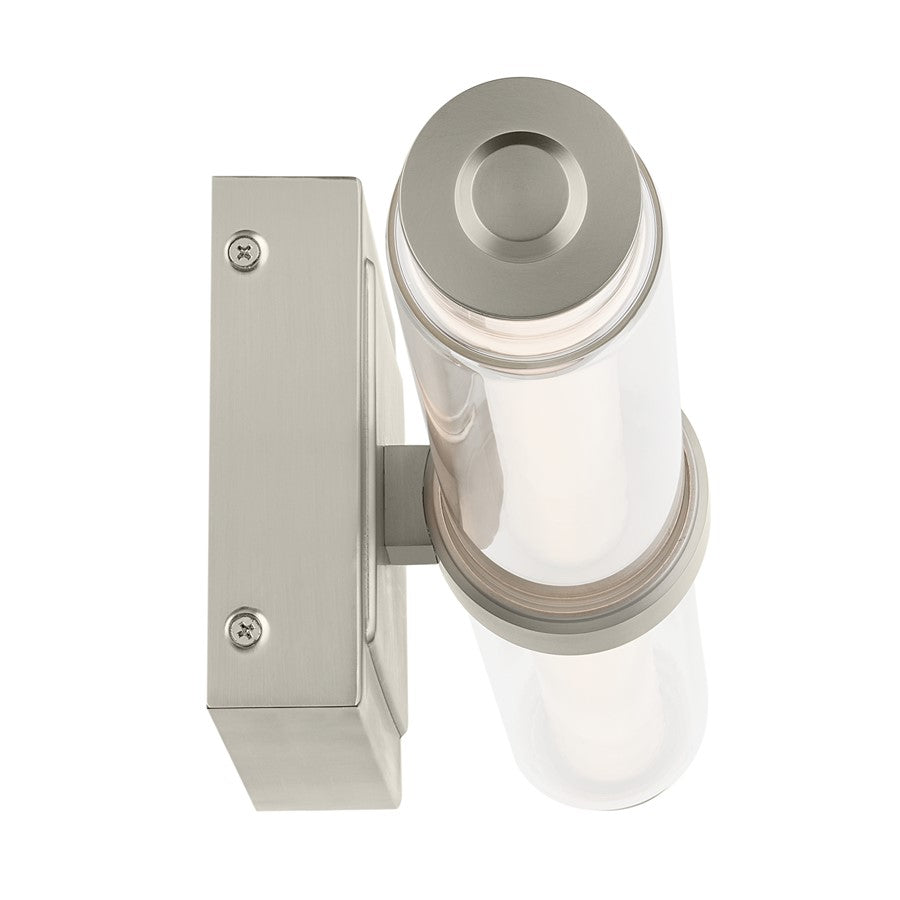 Kichler Laurene 2 Light Linear Bath Large, Brushed Nickel/Clear