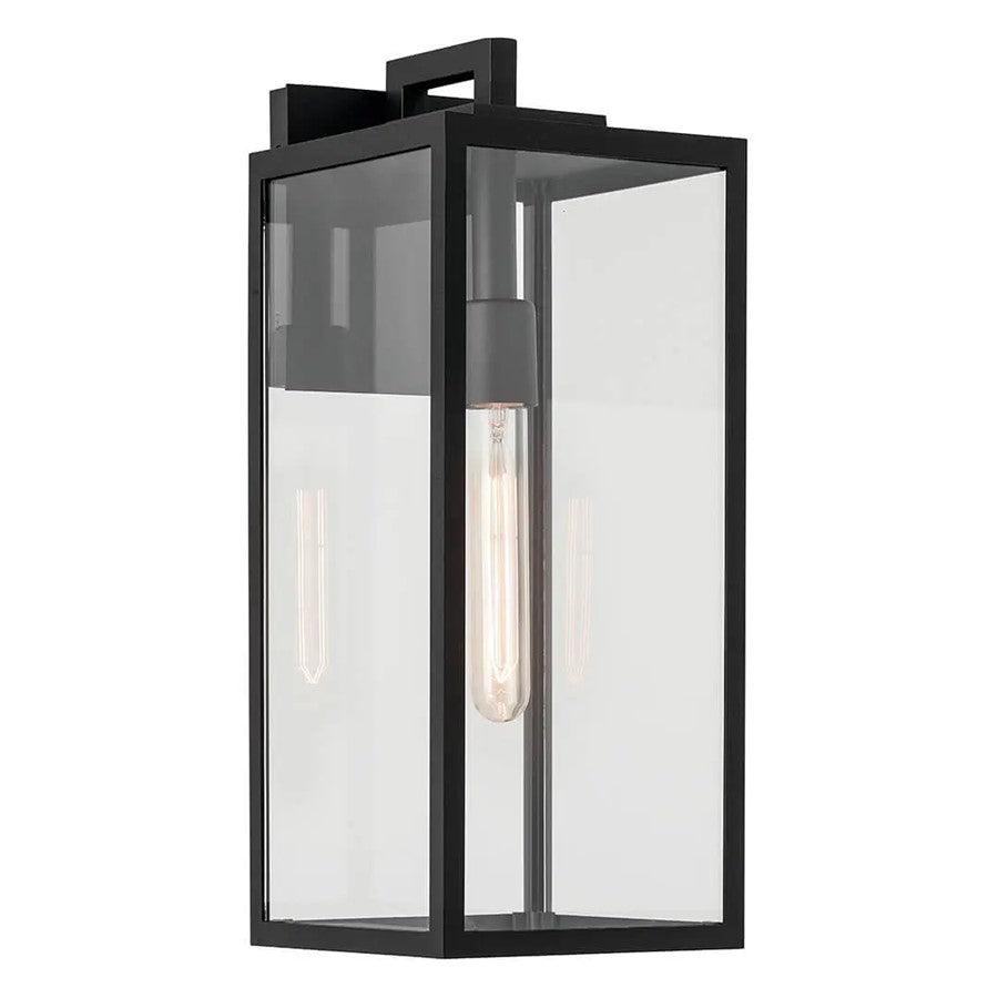 Kichler Branner 1 Light Outdoor Wall Light, Medium, Black/Clear - 59112BKT