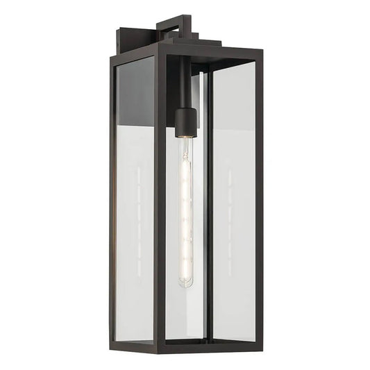 Kichler Branner 1 Light Outdoor Wall Light, Large, Olde Bronze/Clear - 59113OZ