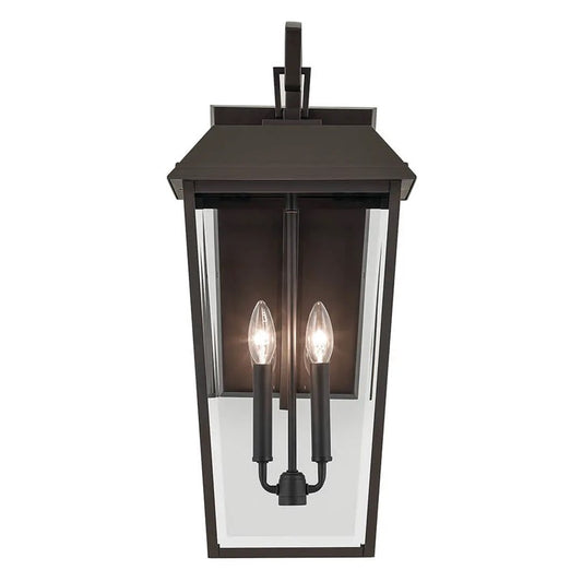 Kichler Mathus 2 Light Outdoor Wall Light, Olde Bronze/Clear Beveled - 59120OZ
