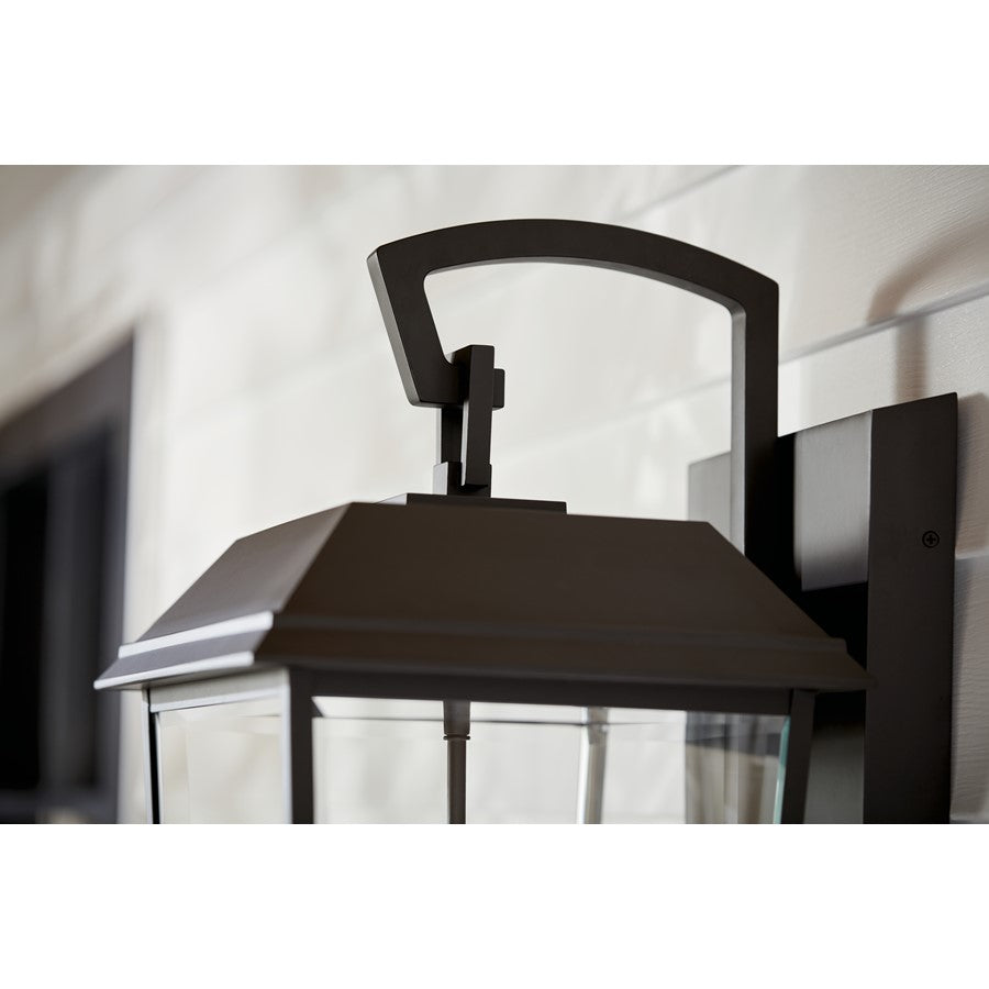 Kichler Mathus 3 Light Outdoor Wall Light, Olde Bronze/Clear Beveled