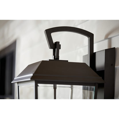 Kichler Mathus 3 Light Outdoor Wall Light, Olde Bronze/Clear Beveled