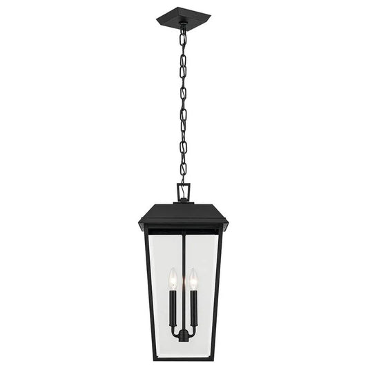 Kichler Mathus 2 Light Outdoor Hanging Pendant, Black/Clear Beveled - 59122BKT