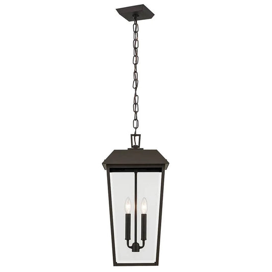 Kichler Mathus 2Lt Outdoor Hanging Pendant, Olde Bronze/Clear Beveled - 59122OZ