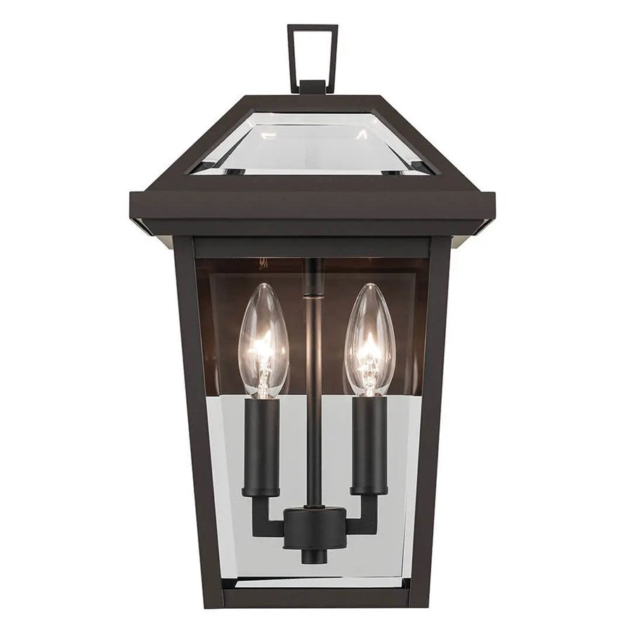 Kichler Regence 2 Light Outdoor Wall Light, Small, Olde Bronze/Beveled - 59125OZ