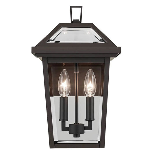 Kichler Regence 2 Light Outdoor Wall Light, Small, Olde Bronze/Beveled - 59125OZ