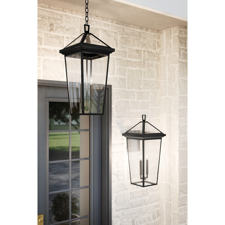 Kichler Regence 2 Light Outdoor Wall Light, Large, Black/Beveled