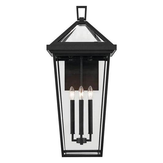 Kichler Regence 4 Light Outdoor Wall Light, Xlarge, Black/Beveled - 59128BKT