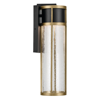 Kichler Camillo 1 Light Outdoor Wall Light, Medium, Black/Seed
