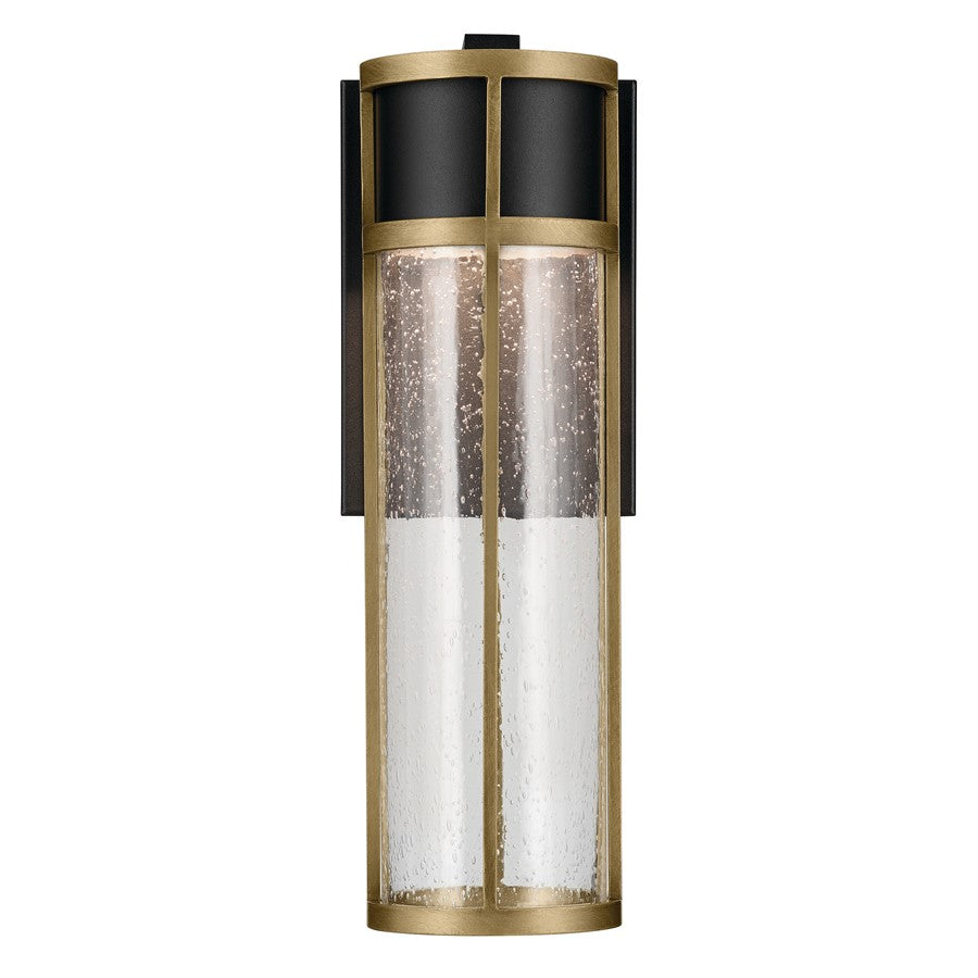 Kichler Camillo 1 Light Outdoor Wall Light, Medium, Black/Seed