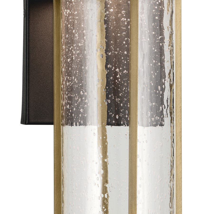 Kichler Camillo 1 Light Outdoor Wall Light, Medium, Black/Seed