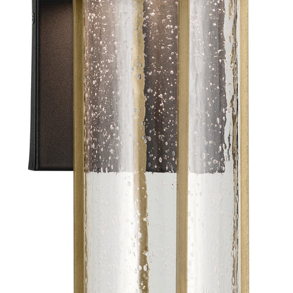 Kichler Camillo 1 Light Outdoor Wall Light, Medium, Black/Seed