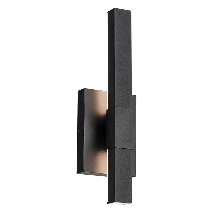 Kichler Nocar 1 Light Outdoor Wall Light, Small, Black/Acrylic Etched - 59143BKT