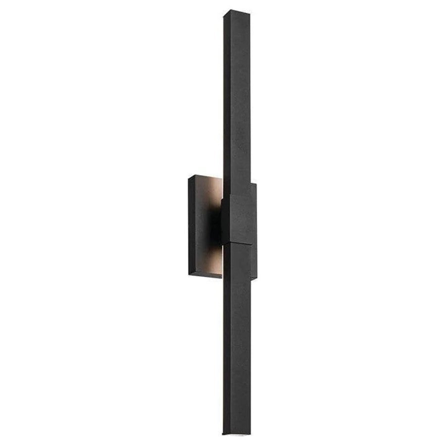 Kichler Nocar 1 Light Outdoor Wall Light, Large, Black/Acrylic Etched - 59145BKT