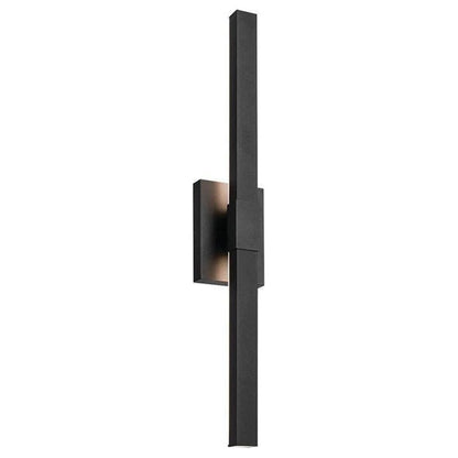 Kichler Nocar 1 Light Outdoor Wall Light, Large, Black/Acrylic Etched - 59145BKT
