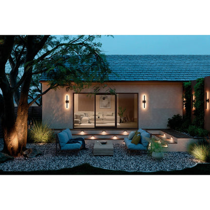 Kichler Nocar 1 Light Outdoor Wall Light, Large, Black/Acrylic Etched