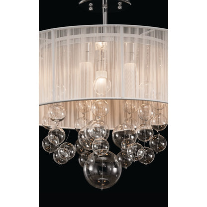 Elan Imbuia 3 Light 16" Semi Flush Mount, Chrome