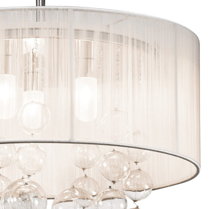 Elan Imbuia 3 Light 16" Semi Flush Mount, Chrome