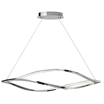 Elan Meridian 1 Light 53" Chandelier Round Pendant, Chrome - 83385