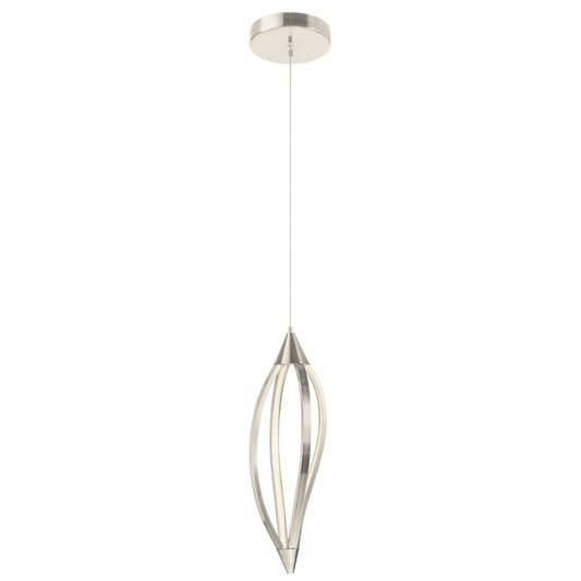 Elan Meridian 1 Light 8" Mini Pendant, Brushed Nickel - 83392