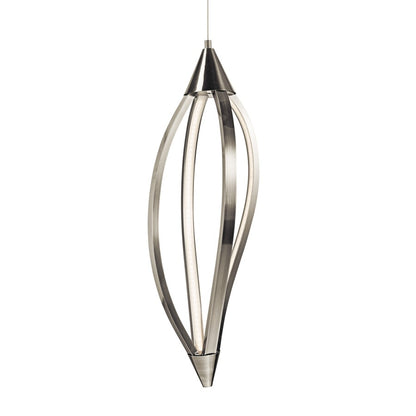 Elan Meridian 1 Light 8" Mini Pendant, Brushed Nickel
