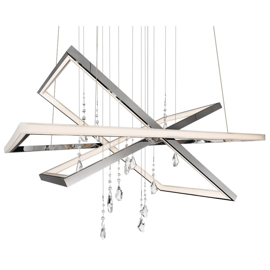 Elan Maze 7 Light LED Chandelier, Chrome