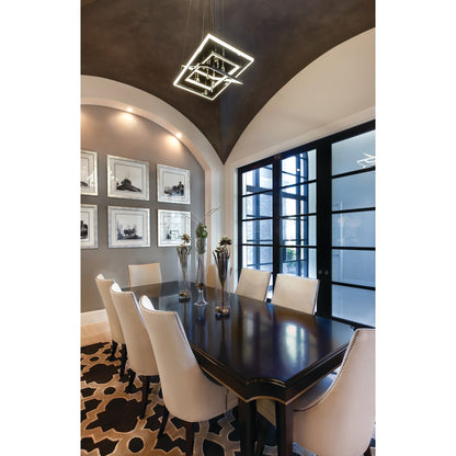 Elan Maze 7 Light LED Chandelier, Chrome