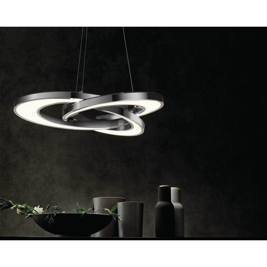 Elan Destiny 3 Light 28" Chandelier, Chrome