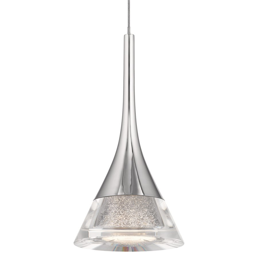 Elan Kabru 1 Light LED Mini Pendant, Chrome