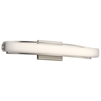 Elan Rowan 1Lt 25" Linear Bath Light, Brushed Nickel/Clear Satin Etched - 83759