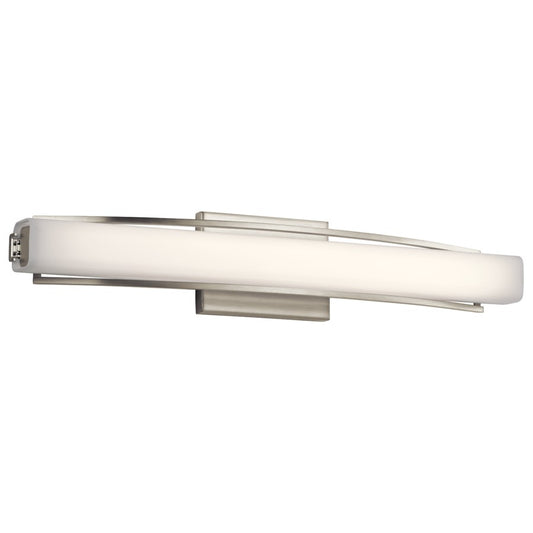 Elan Rowan 1Lt 25" Linear Bath Light, Brushed Nickel/Clear Satin Etched - 83759