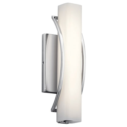 Elan Rowan 1 Light 13" Linear Bath Light, Chrome/Clear Satin Etched