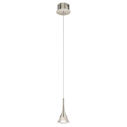 Elan Kabru 1 Light LED Mini Pendant, Brushed Nickel - 83790