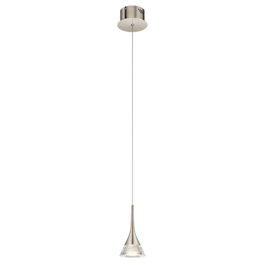 Elan Kabru 1 Light LED Mini Pendant, Brushed Nickel - 83790
