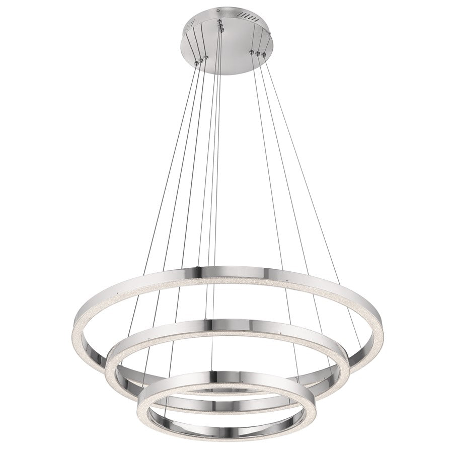 Elan Opus 3 Light LED Chandelier Multi Tier, Chrome - 83863