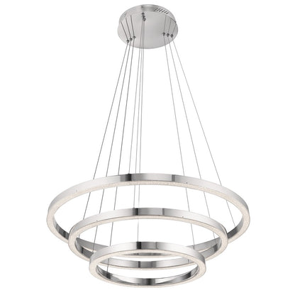 Elan Opus 3 Light LED Chandelier Multi Tier, Chrome - 83863