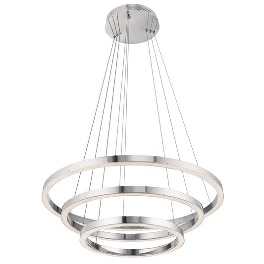 Elan Opus 3 Light LED Chandelier Multi Tier, Chrome - 83863