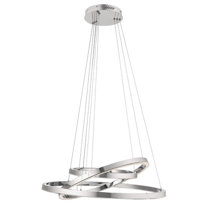 Elan Opus 3 Light LED Chandelier Multi Tier, Chrome