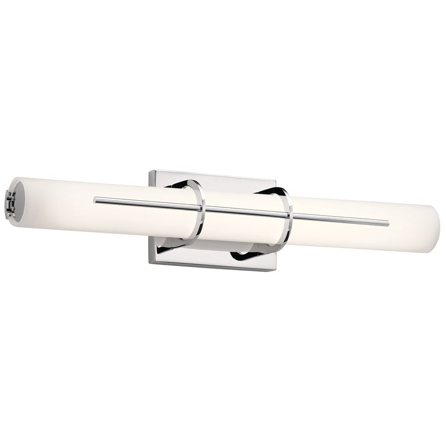 Elan Traverso 1Lt LED 22" Linear Bath Light, Chrome/Satin Etched Opal - 83943