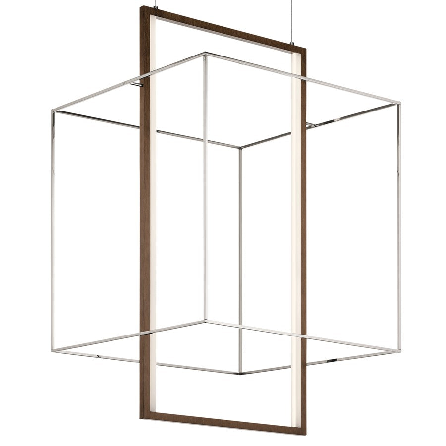 Elan Viho 2 Light LED Chandelier Foyer, Polished Nickel