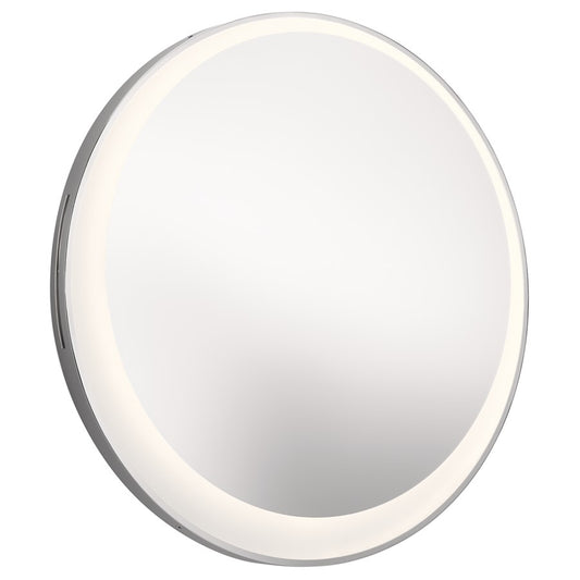 Elan Optice Offset Round Lighted Mirror, Chrome/Mirror - 84077