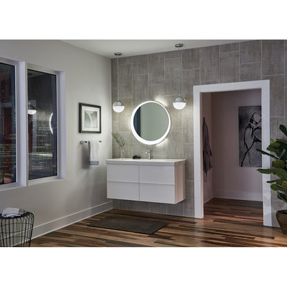 Elan Optice LED Mirror, Chrome/Mirror/Frosted/White Acrylic Sides