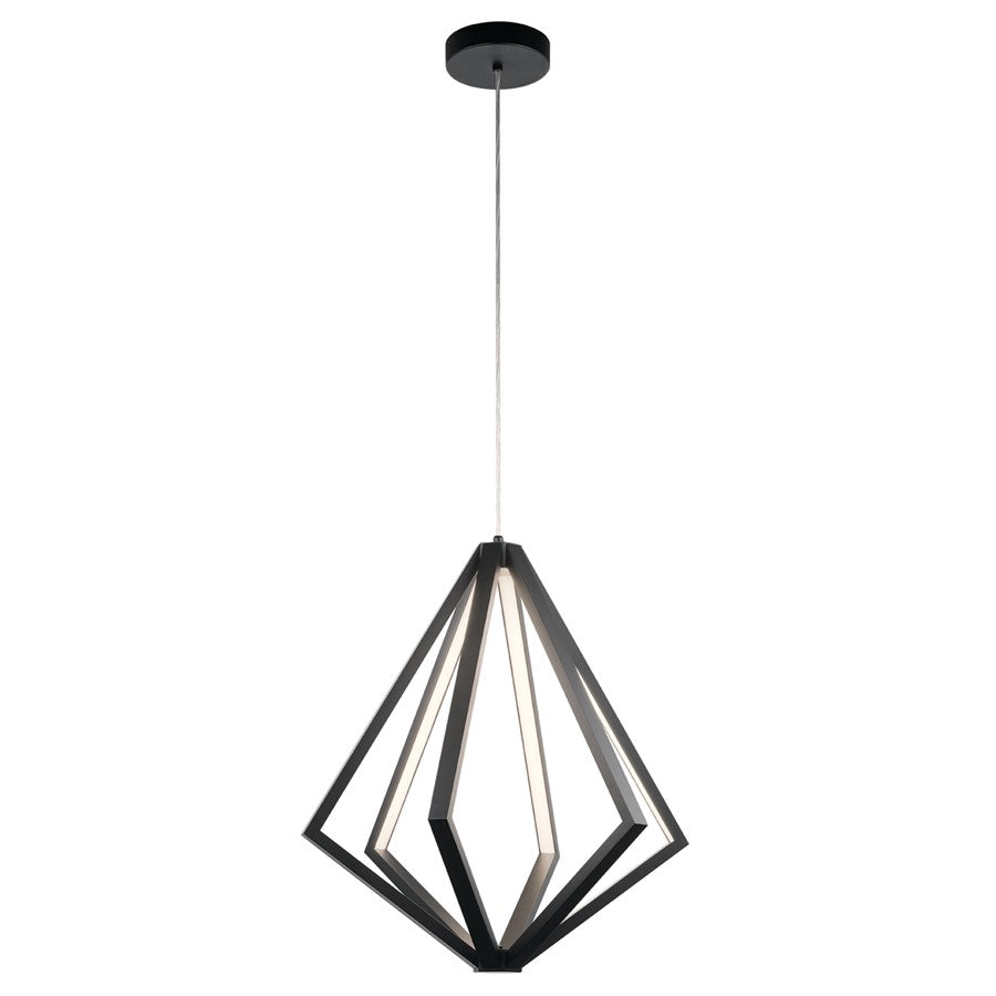 Elan Everest 6 Light 25" Chandelier 1 Tier, Matte Black - 84090