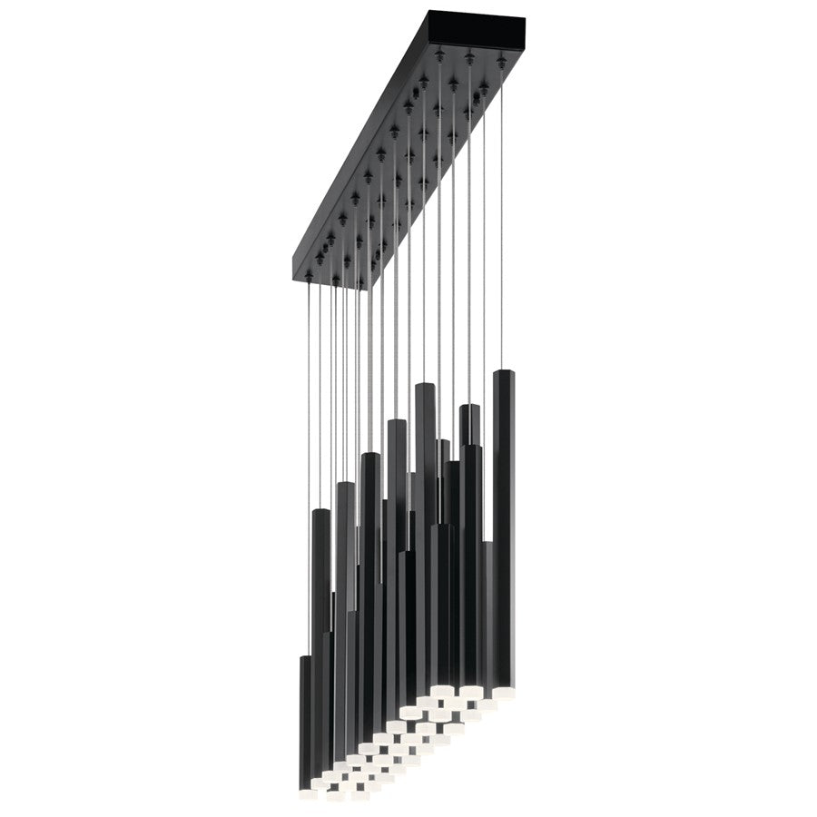 Elan Soho 33 Light Chandelier Linear, Black