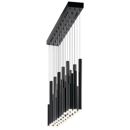 Elan Soho 33 Light Chandelier Linear, Black