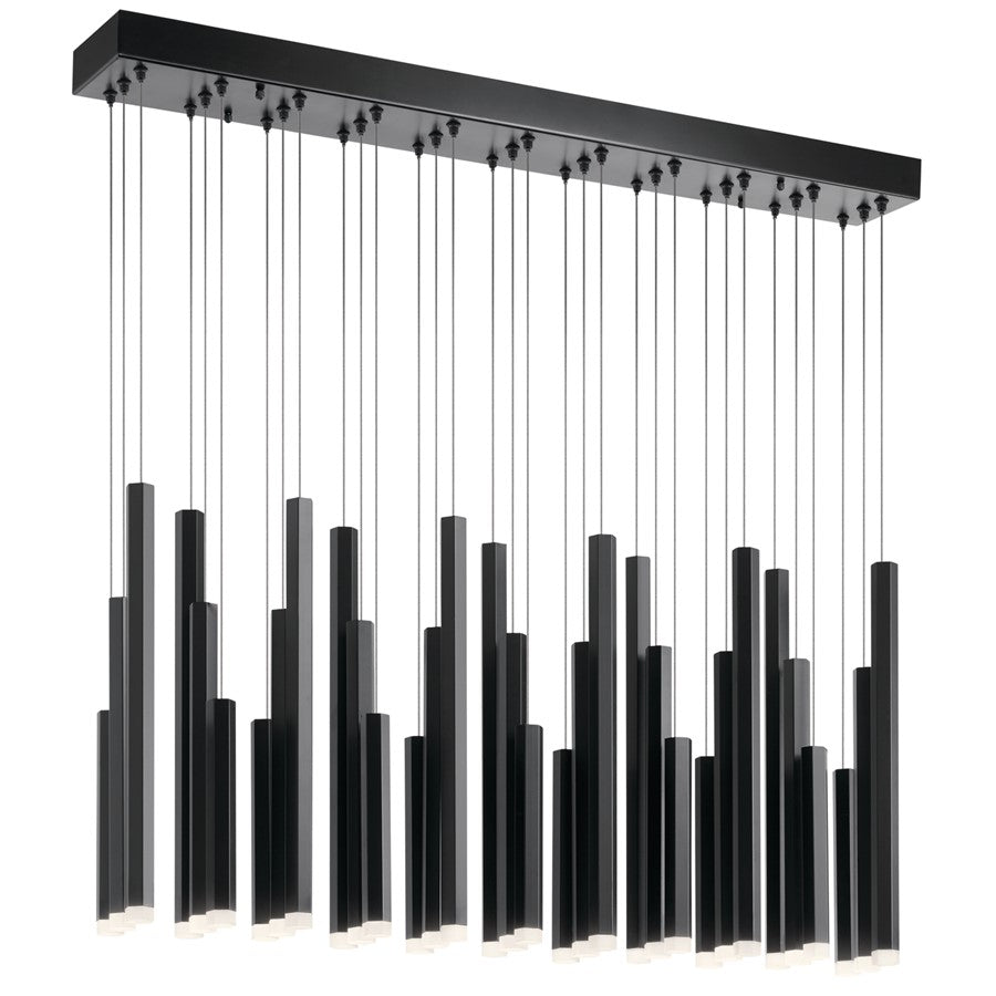 Elan Soho 33 Light Chandelier Linear, Black
