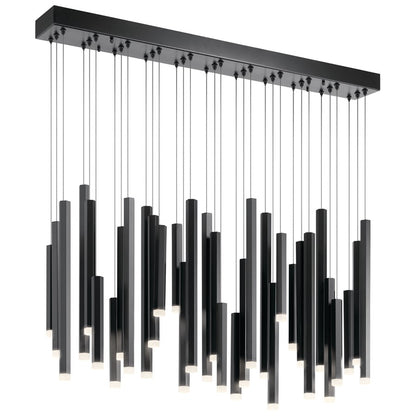 Elan Soho 33 Light Chandelier Linear, Black