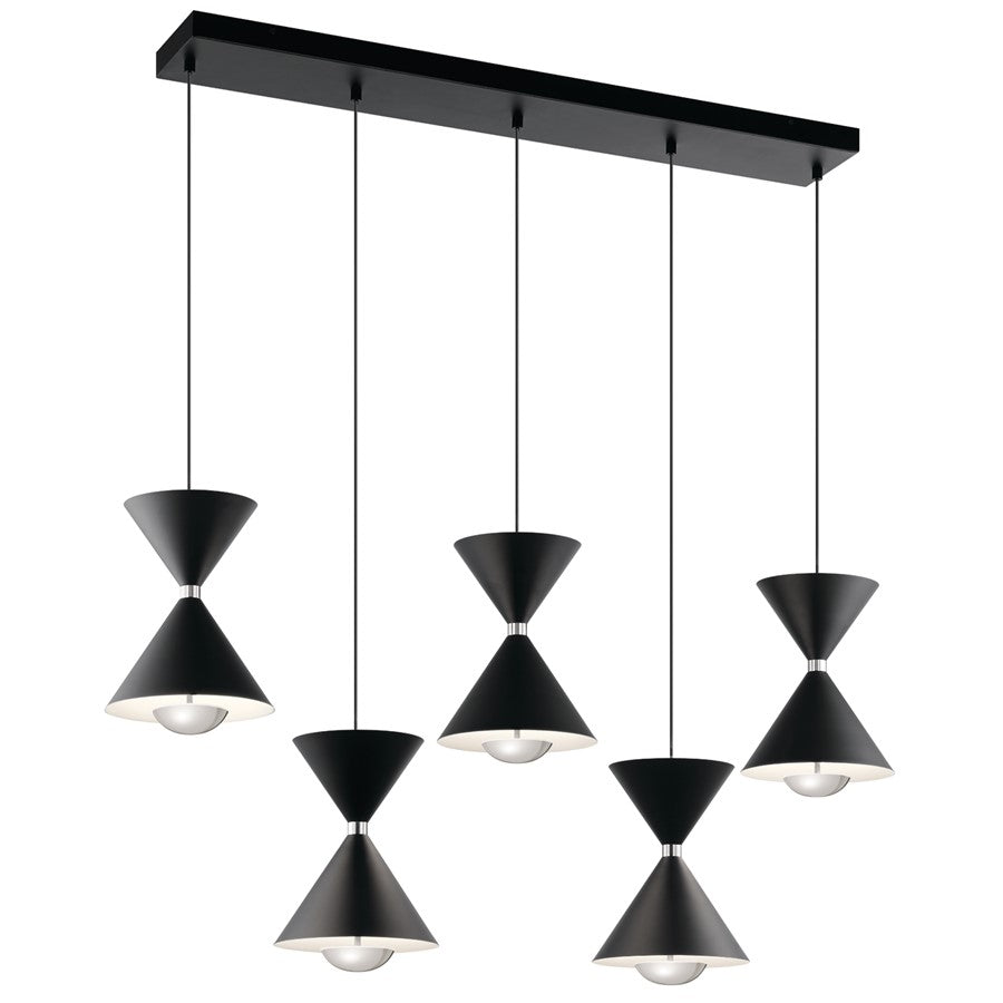 Elan Kordan 10 Light Chandelier Linear, Matte Black - 84113